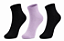 Meia Soquete Clássica Feminina - 1 kit com 3 pares sortidos - Imagem 2