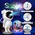 Astronauta Projetor De Luz Luminária Estrela Noturna Galáxia Nebulosa Led USB C/Controle Remoto Decoração De Quarto, Sala - Imagem 2