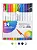Canetas Permanentes Fineliner Brush 12 24 36 48 Cores Vibrantes Ponta Dupla Conjunto Canetinhas Cores Vibrantes Profissional Escolar Colorir - Imagem 2