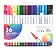 Canetas Permanentes Fineliner Brush 12 24 36 48 Cores Vibrantes Ponta Dupla Conjunto Canetinhas Cores Vibrantes Profissional Escolar Colorir - Imagem 3