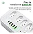 Extensão Filtro de Linha 5 Tomadas E 4 Usb 1 Tipo C Led Bivolt Power 110v/220v - Imagem 5