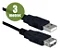 Cabo Usb 2.0 Extensão 3 Metros Extensor Macho Fêmea Cor Preto - Imagem 1