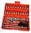 Jogo Combo Kit De Chave De Fenda Philips Soquete 46 Peças Aço Crv 1/4 Maleta Vermelho - Imagem 3