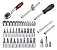Jogo Combo Kit De Chave De Fenda Philips Soquete 46 Peças Aço Crv 1/4 Maleta Vermelho - Imagem 8