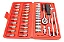 Jogo Combo Kit De Chave De Fenda Philips Soquete 46 Peças Aço Crv 1/4 Maleta Vermelho - Imagem 6