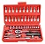 Jogo Combo Kit De Chave De Fenda Philips Soquete 46 Peças Aço Crv 1/4 Maleta Vermelho - Imagem 1