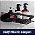 Kit 2 Suporte Shampoo Sabonete Banheiro Retangular Adesivo Parede Box Luxo Cor Preto - Imagem 6