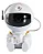 Mini Luminária Astronauta Robozinho Projetor Astronauta Luz Nebulosa Galáxia Estrelas Branco Bivolt - Imagem 11