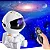 Mini Luminária Astronauta Robozinho Projetor Astronauta Luz Nebulosa Galáxia Estrelas Branco Bivolt - Imagem 1