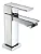 Torneira Bancada de Banheiro Lavabo Luxo Inox Cromada Fria Quadrada - Imagem 1