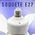Ventilador De Teto E27 Lâmpada Com Led Ajustável Bivolt 60W Branco - Imagem 4
