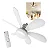 Ventilador De Teto E27 Lâmpada Com Led Ajustável Bivolt 60W Branco - Imagem 1