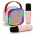 Caixinha Som Karaokê 2 Microfones Bluetooth Infantil e Adulto RGB - Imagem 1
