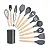 Gourmet Kit Utensilios 12 Peças Cor Cinza De Cozinha Em Silicone Concha Espátula - Imagem 5