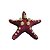 ENFEITE DE RESINA SOMA INVERTEBRADO ESTRELA SPOTTED ROSA - Imagem 1