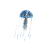 ENFEITE DE SILICONE SOMA JELLYFISH AZUL MD - Imagem 1