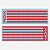 Toalha XIOM - Striped Long - Azul/Vermelho - Imagem 1