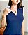 Vestido Cavado Longo Com Fenda Frontal - Slim e Plus Size - Imagem 3