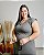 Vestido Manga Japonesa, Muscle Tee Decote V  E Bolsos Laterais - Slim e Plus Size - Imagem 3