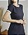 Vestido Estilo Baby Look, Manga Com Punho E Fenda Frontal Em Cor - Slim e Plus Size - Imagem 3