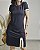 Vestido Estilo Baby Look, Manga Com Punho E Fenda Frontal Em Cor - Slim e Plus Size - Imagem 4