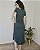 Vestido Midi Com Bolsos Laterais Aparentes E Barra Oval - Slim e Plus Size - Imagem 4