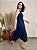 Vestido Midi, Barra Arredondada Com Botão Nas Costas - Slim e Plus Size - Imagem 4