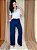 Calça Pantalona Com Bolso A Fio E Amarração No Cós - Slim e Plus Size - Imagem 6