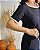 Conjunto: Blusa Baby Look Com Detalhes Em Cor, E Pantalona Com Vinco - Slim e Plus Size - Imagem 2