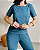 Conjunto: Baby Look Com Pespontos E Calça Cós Reto C/ Bolsos Pespontados - Slim e Plus Size - Imagem 3
