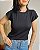 Blusa Gola Redonda Manga Curta Em Revel - Slim e Plus Size - Imagem 5