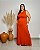 Vestido Regata Longo C/ Fendas E Bolsos Laterais E Pesponto Em Cor - Slim e Plus Size - Imagem 1