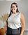 Regata Com Punho Na Gola E Detalhes Frontais - Slim, PLus e ExPlus Size - Imagem 1