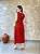 Vestido Midi C/ Fenda E Botão Na Costas - Slim e Plus Size - Imagem 5