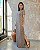 Vestido Longo C/ Manga Curta, Gola Redonda E Fendas Laterais - Slim e Plus Size - Imagem 1