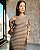 Vestido Longo C/ Manga Curta, Gola Redonda E Fendas Laterais - Slim e Plus Size - Imagem 3