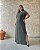 Vestido Longo C/ Manga Curta, Gola Redonda E Fendas Laterais - Slim e Plus Size - Imagem 2