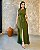Vestido Longo Cavado, C/ Fenda Frontal C/ Faixa E Botão Nas Costas - Slim e Plus Size - Imagem 3