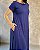 Vestido Longo C/ Manga Curta, Barrado Em Segunda Cor C/ Bolsos E Fendas Laterais - Slim e Plus Size - Imagem 4