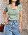 Baby Look Decote Quadrado - Slim e Plus Size - Imagem 3