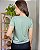 Blusa Manga Curta C/ Decote Redondo E Revel Em Pespontos - Slim e Plus Size - Imagem 4
