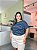 Blusa Com Manga Curta Com Dobra E Gola Canoa - Slim e Plus Size - Imagem 1