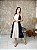 Vestido Midi Em Duas Cores, Decote Reto E Alça Larga - Slim Size - Imagem 1