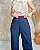 Calça Pantalona Com Pregas Na Frente Elástico e Bolsos Laterais - Slim Size - Imagem 4