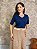 Blusa Decote V, Manga 3/4, Com Martingale-Slim Size - Imagem 6