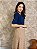Blusa Decote V, Manga 3/4, Com Martingale-Slim Size - Imagem 7