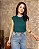 Blusa Cavada ,Com Recortes Nos Ombros E Cavas-Slim Size - Imagem 4