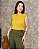 Blusa Cavada ,Com Recortes Nos Ombros E Cavas-Slim Size - Imagem 1