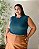 Blusa Cavada ,Com Recortes Nos Ombros E Cavas-Plus Size - Imagem 3