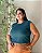Blusa Cavada ,Com Recortes Nos Ombros E Cavas-Plus Size - Imagem 1